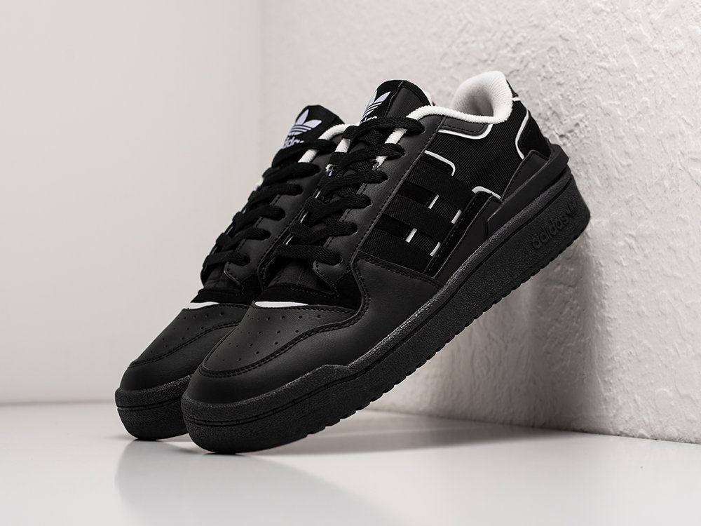 Adidas Forum Exhibit Low Triple Black черные текстиль мужские (AR29346) - фото 2 Adidas Forum Exhibit Low Triple Black черные текстиль мужские (AR29346) - фото 2