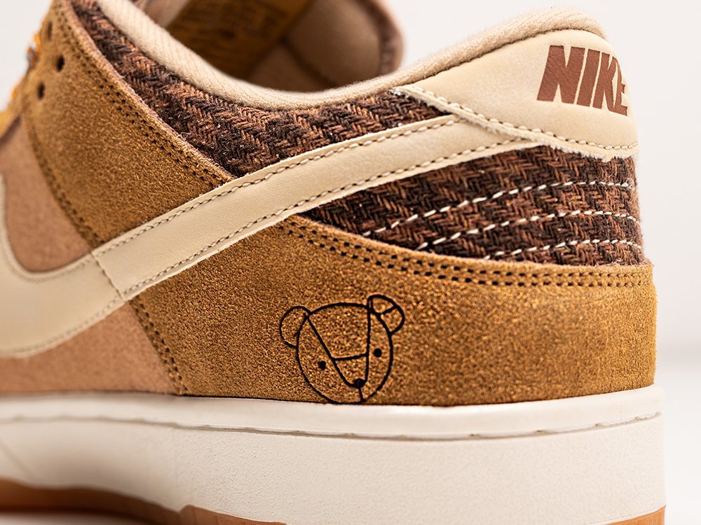 Nike SB Dunk Low Teddy Bear коричневые замша мужские (AR29360) - фото 4