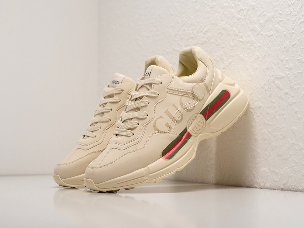 Gucci Rhyton WMNS бежевые кожа женские (AR29362) - фото 2 Gucci Rhyton WMNS бежевые кожа женские (AR29362) - фото 2
