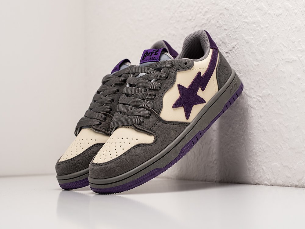 Bape Sk8 Sta Low Royal Purple WMNS серые замша женские (AR29363) - фото 2 Bape Sk8 Sta Low Royal Purple WMNS серые замша женские (AR29363) - фото 2