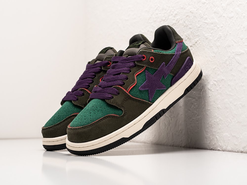 Bape Sk8 Sta Low Green Dark Purple WMNS зеленые замша женские (AR29366) - фото 2 Bape Sk8 Sta Low Green Dark Purple WMNS зеленые замша женские (AR29366) - фото 2