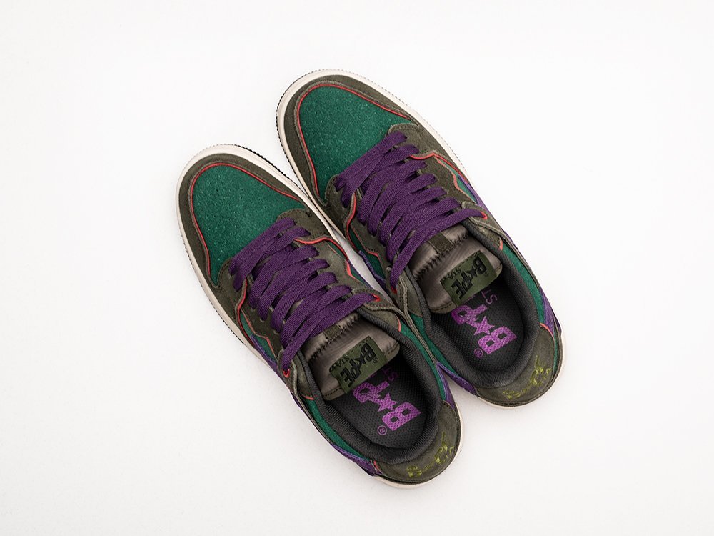 Bape Sk8 Sta Low Green Dark Purple WMNS зеленые замша женские (AR29366) - фото 3 Bape Sk8 Sta Low Green Dark Purple WMNS зеленые замша женские (AR29366) - фото 3