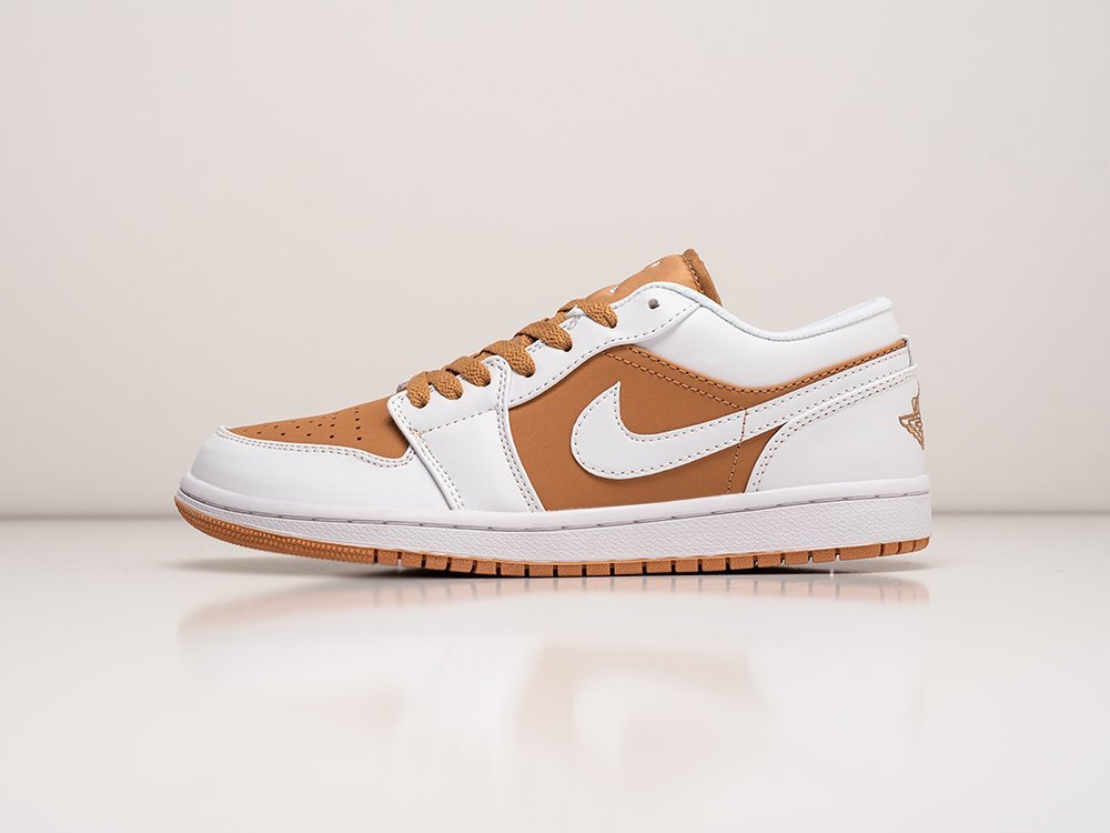 Nike Air Jordan 1 Low Hemp White бежевые кожа мужские (AR29403) - фото 1