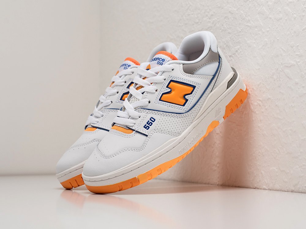 New Balance 550 Lakers Pack - Vibrant Orange WMNS белые кожа женские (AR29414) - фото 2 New Balance 550 Lakers Pack - Vibrant Orange WMNS белые кожа женские (AR29414) - фото 2