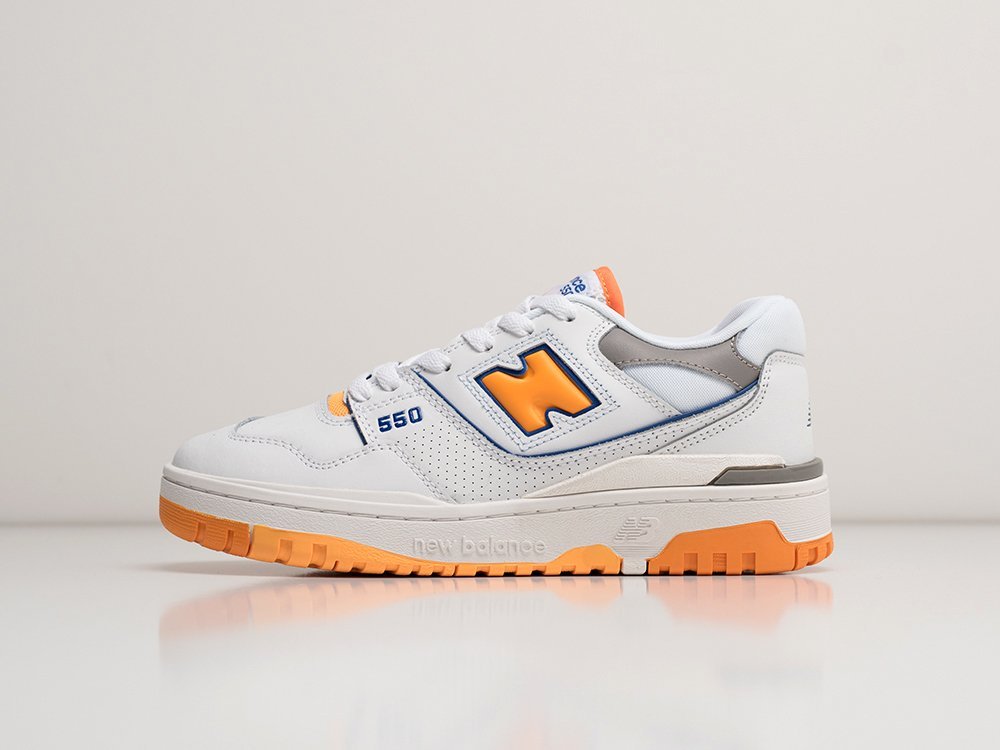 New Balance 550 Lakers Pack - Vibrant Orange WMNS белые кожа женские (AR29414) - фото 1 New Balance 550 Lakers Pack - Vibrant Orange WMNS белые кожа женские (AR29414) - фото 1