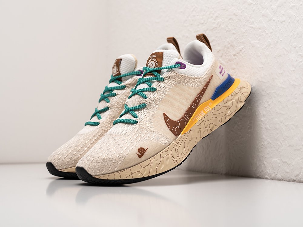 Nike React Infinity Run 3 Premium бежевые текстиль мужские (AR29463) - фото 2