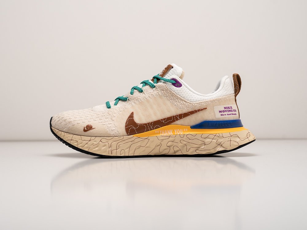 Nike React Infinity Run 3 Premium бежевые текстиль мужские (AR29463) - фото 1