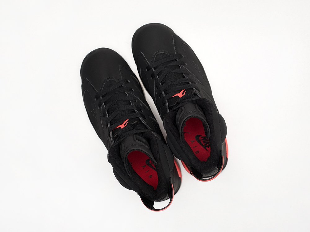 Nike Air Jordan 6 Retro Infrared 2019 WMNS черные кожа женские (AR29481) - фото 3