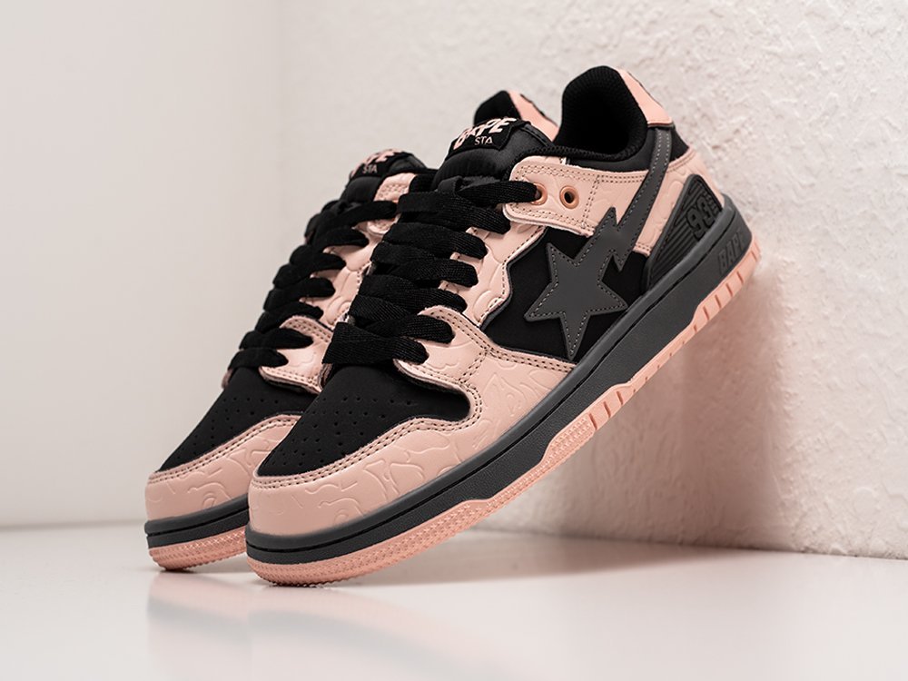 Bape Sk8 Sta Low Pink розовые кожа мужские (AR29493) - фото 2 Bape Sk8 Sta Low Pink розовые кожа мужские (AR29493) - фото 2