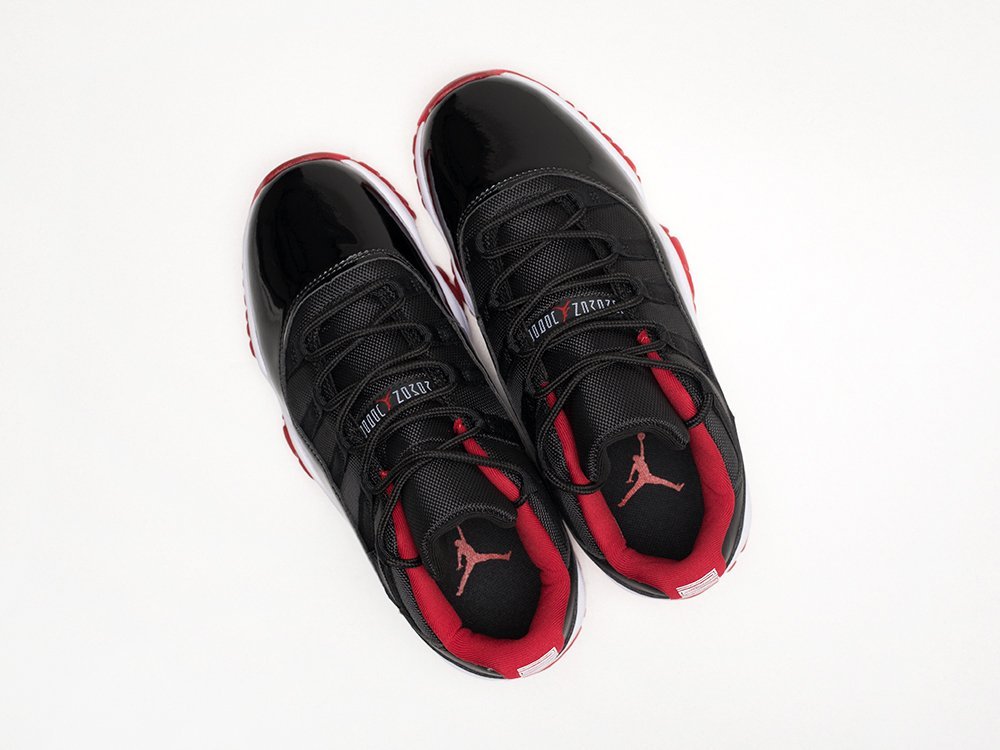 Nike Air Jordan 11 Retro Low Bred черные кожа мужские (AR29579) - фото 3