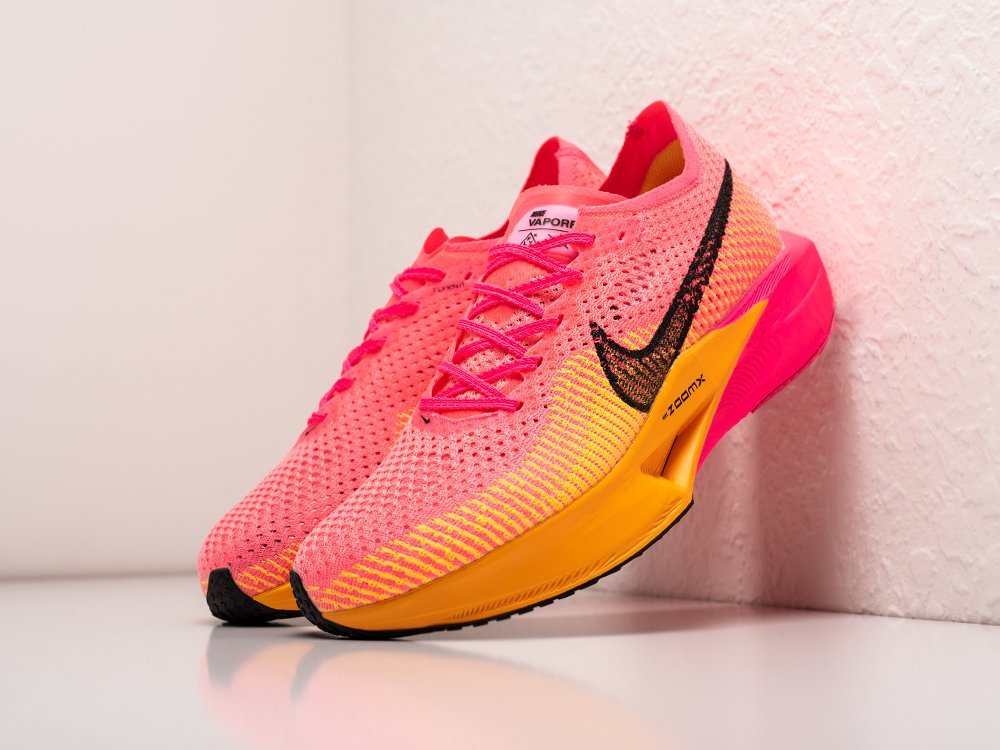 Nike ZoomX Vaporfly NEXT% 3 Hyper Pink розовые текстиль мужские (AR29660) - фото 2
