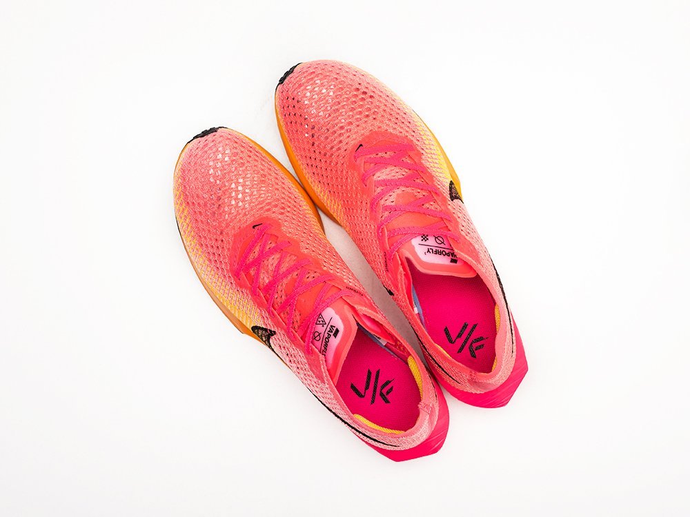 Nike ZoomX Vaporfly NEXT% 3 Hyper Pink розовые текстиль мужские (AR29660) - фото 3