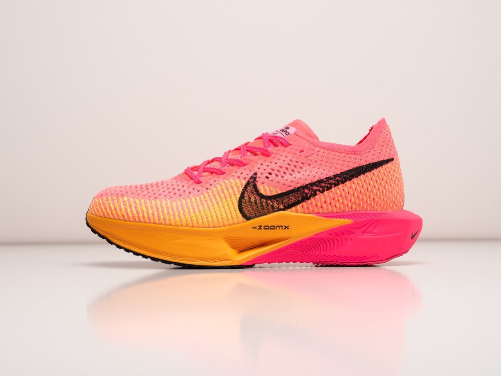 Nike ZoomX Vaporfly NEXT% 3 Hyper Pink розовые текстиль мужские (AR29660) - фото 1