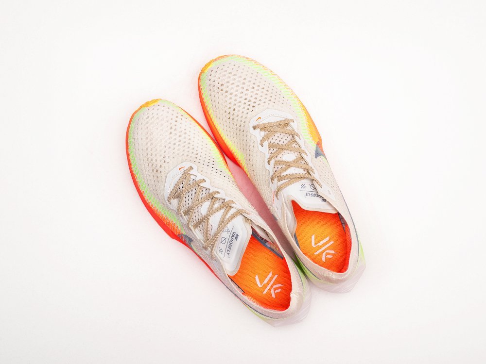 Nike ZoomX Vaporfly NEXT% 3 Sail Orange белые текстиль мужские (AR29661) - фото 3