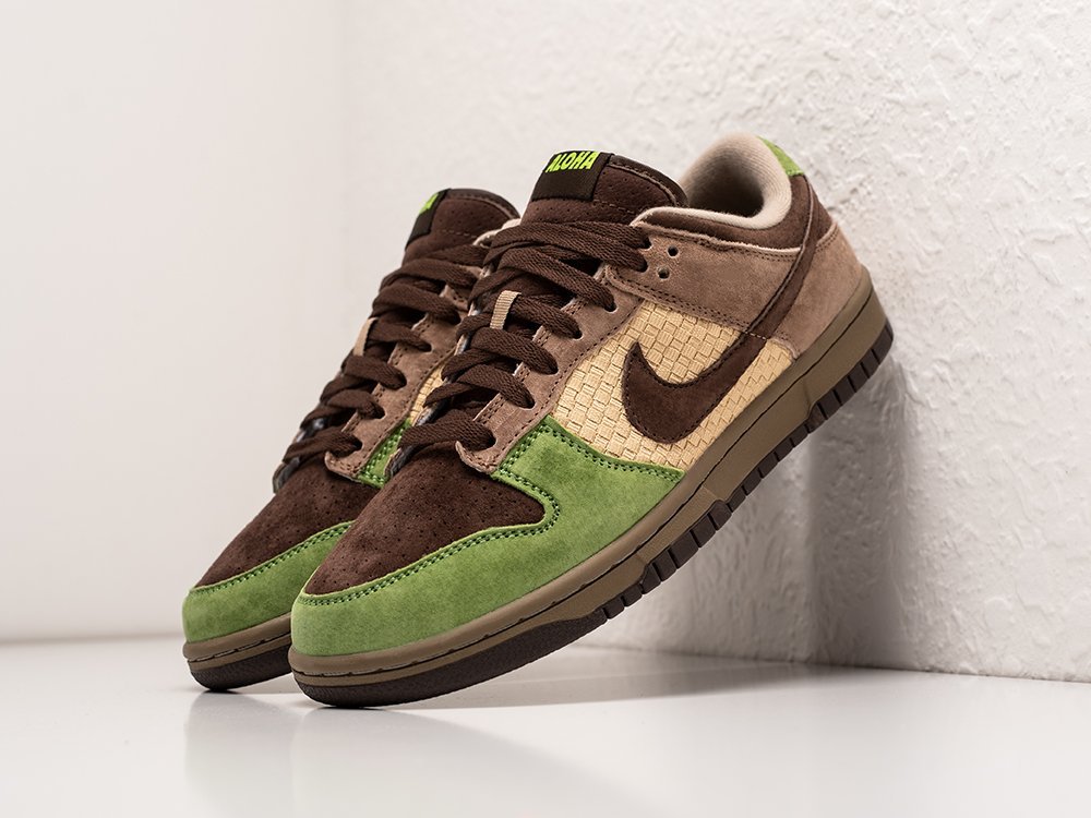 Nike x Kickshawaii x SB Dunk Low Aloha зеленые замша мужские (AR29668) - фото 2 Nike x Kickshawaii x SB Dunk Low Aloha зеленые замша мужские (AR29668) - фото 2