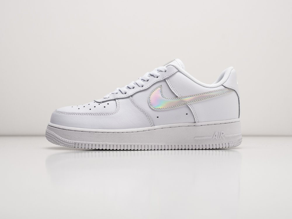 Nike Air Force 1 Low Iridescent Swoosh белые кожа мужские (AR29737) - фото 1 Nike Air Force 1 Low Iridescent Swoosh белые кожа мужские (AR29737) - фото 1