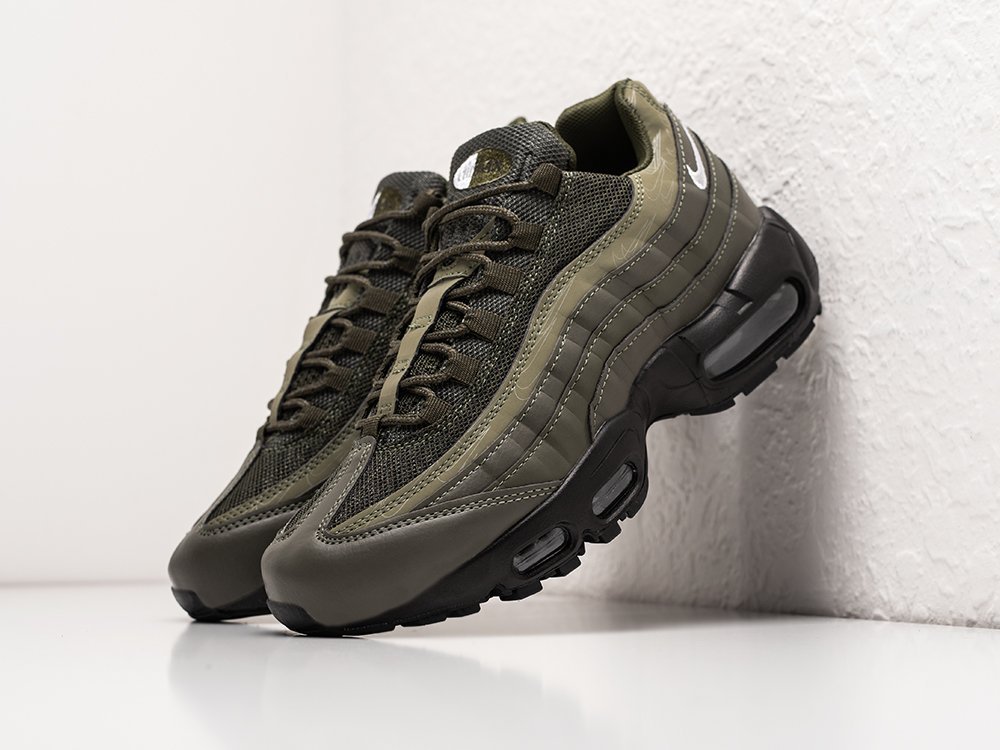 Nike Air Max 95 Cargo Khaki Reflective зеленые кожа мужские (AR30061) - фото 2 Nike Air Max 95 Cargo Khaki Reflective зеленые кожа мужские (AR30061) - фото 2