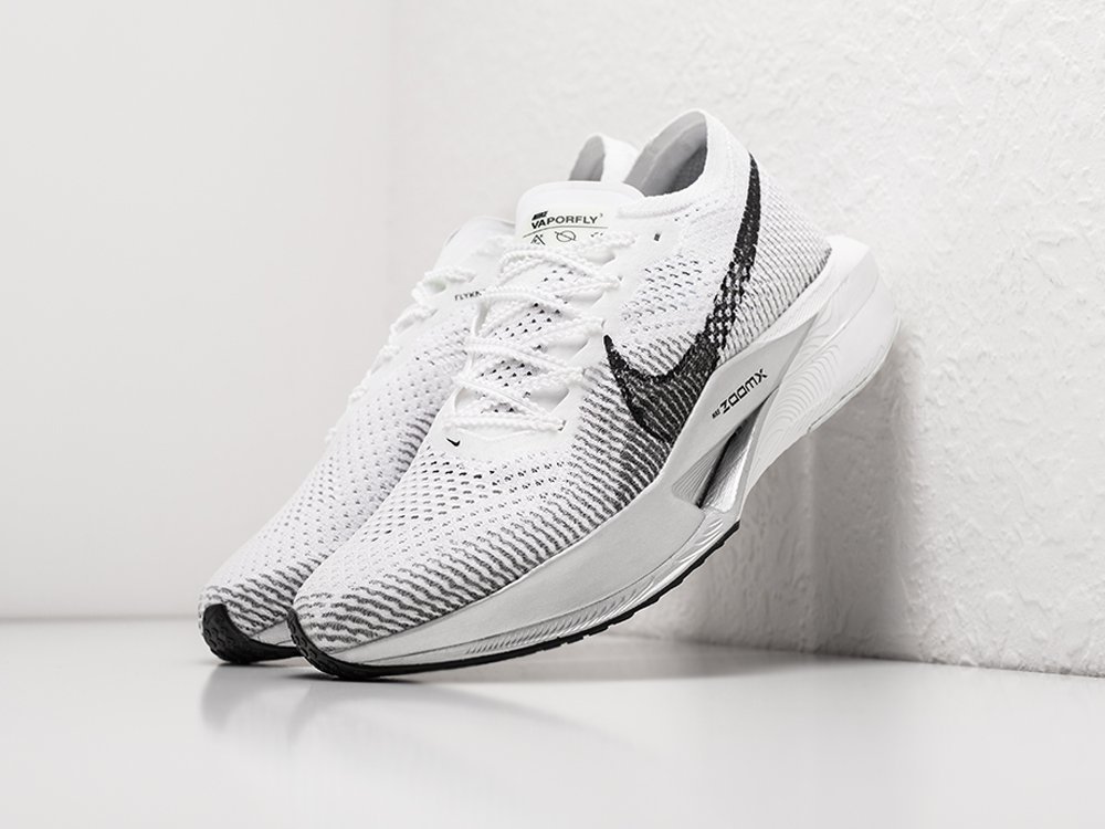 Nike ZoomX Vaporfly NEXT% 3 White Particle Grey белые текстиль мужские (AR30223) - фото 2 Nike ZoomX Vaporfly NEXT% 3 White Particle Grey белые текстиль мужские (AR30223) - фото 2