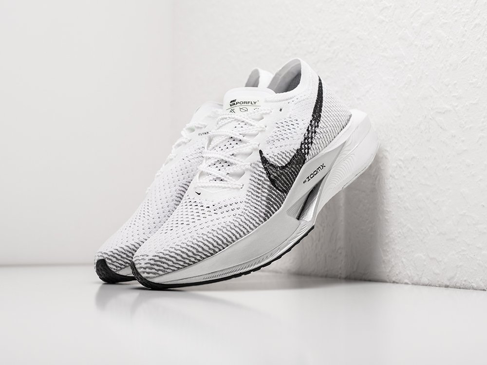 Nike ZoomX Vaporfly NEXT% 3 White Particle Grey WMNS белые текстиль женские (AR30224) - фото 2