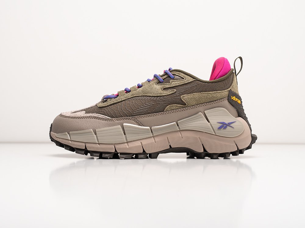 Reebok Zig Kinetica 2.5 Edge Army Green Pink коричневые кожа мужские (AR30235) - фото 1 Reebok Zig Kinetica 2.5 Edge Army Green Pink коричневые кожа мужские (AR30235) - фото 1