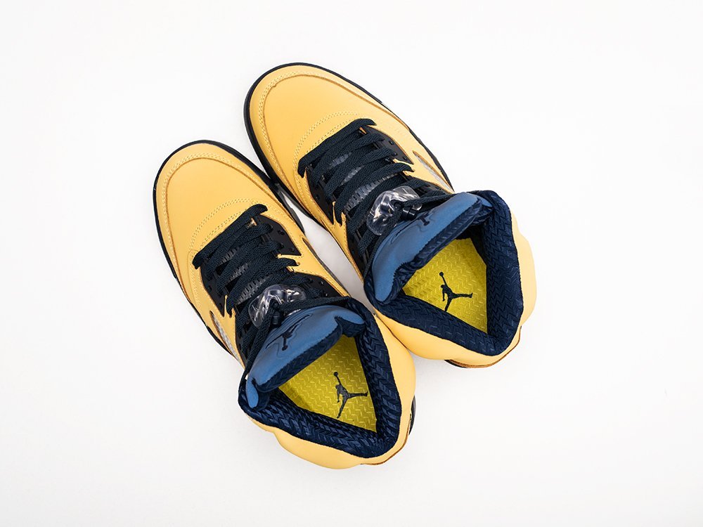 Nike Air Jordan 5 Retro SP Michigan желтые кожа мужские (AR30245) - фото 3