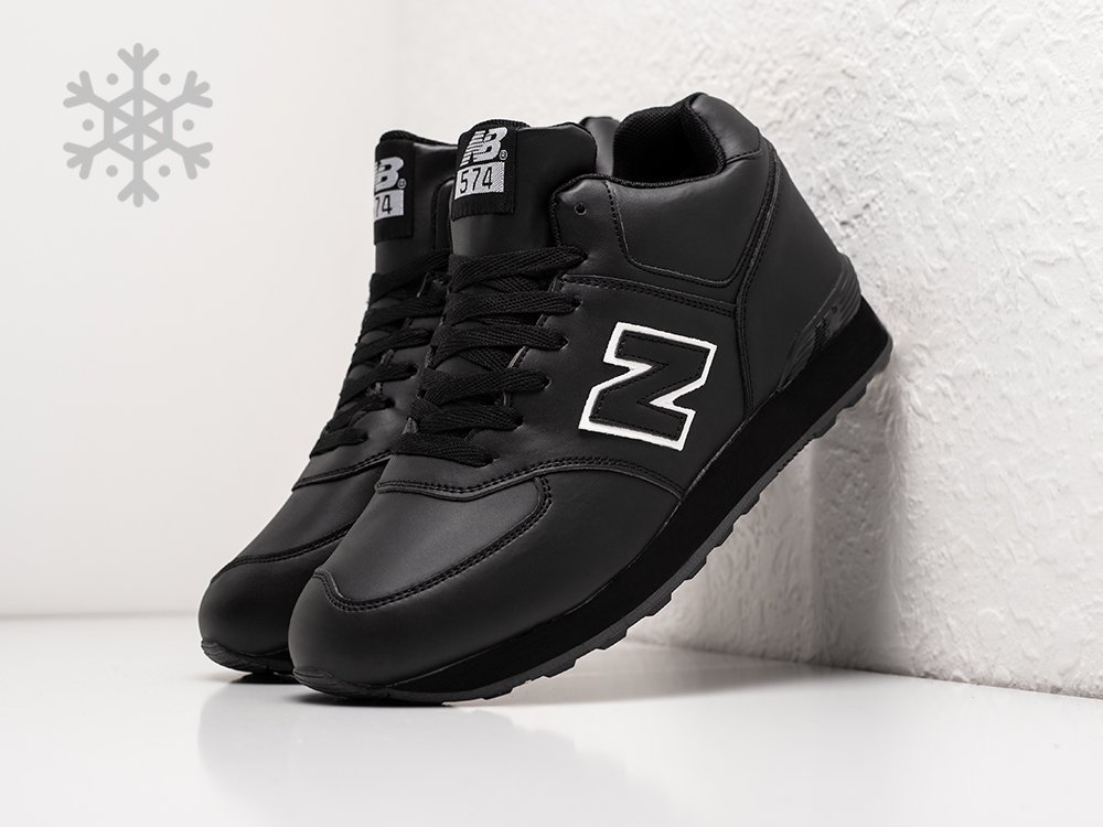 New Balance 574 Mid черные кожа мужские (AR30246) - фото 2 New Balance 574 Mid черные кожа мужские (AR30246) - фото 2
