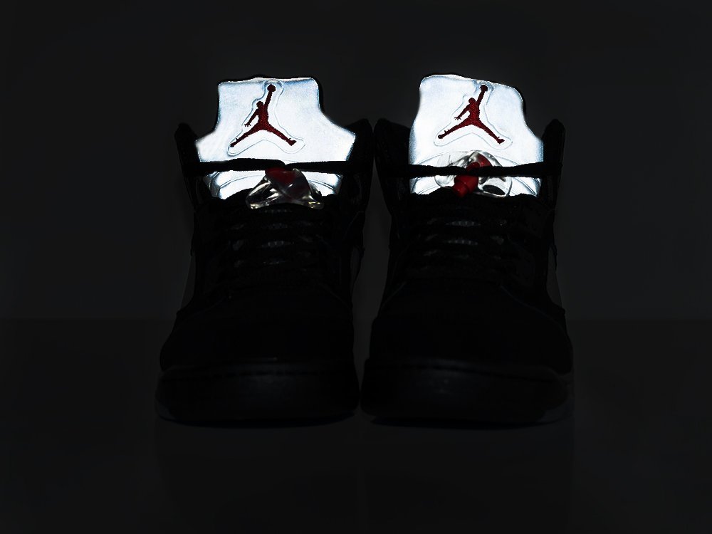 Nike Air Jordan 5 OG Metallic 2016 черные замша мужские (AR30259) - фото 4
