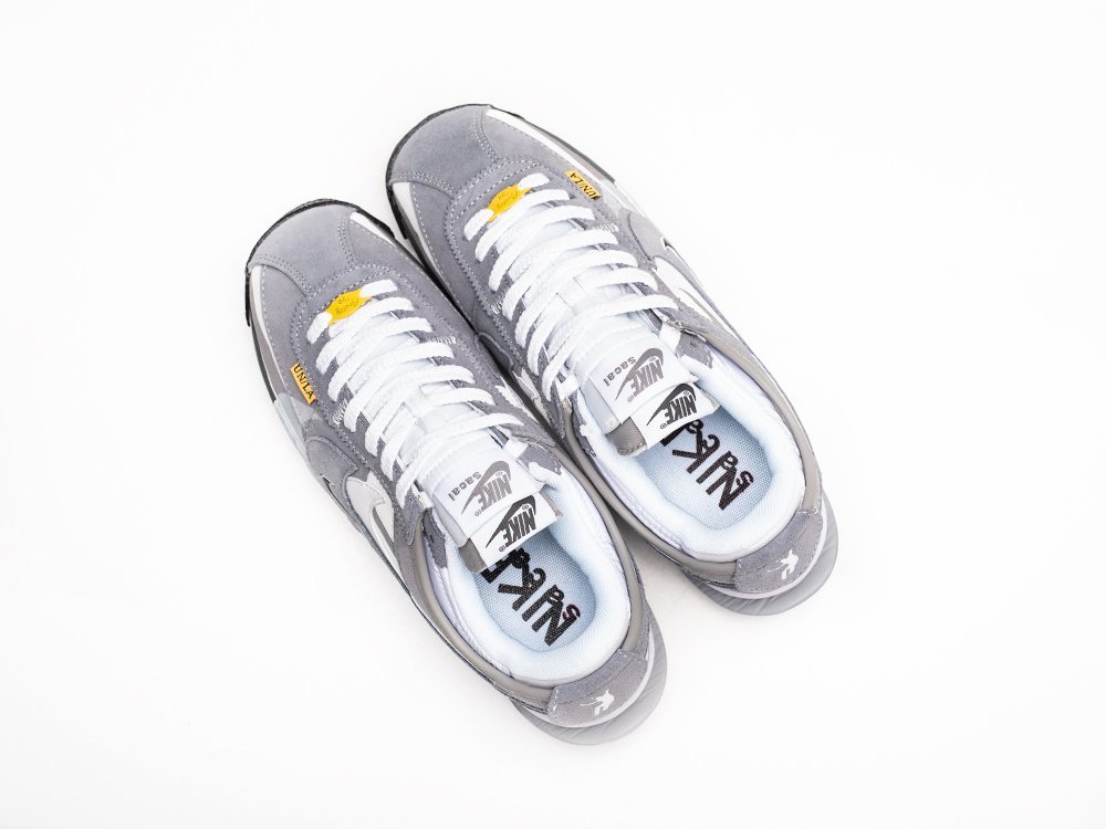 Nike x Union LA x Sacai x Cortez 4.0 серые замша мужские (AR30268) - фото 3 Nike x Union LA x Sacai x Cortez 4.0 серые замша мужские (AR30268) - фото 3