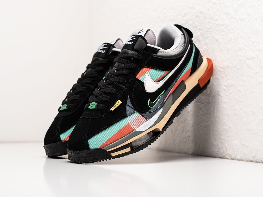 Nike x Union LA x Sacai x Cortez 4.0 черные замша мужские (AR30269) - фото 2 Nike x Union LA x Sacai x Cortez 4.0 черные замша мужские (AR30269) - фото 2