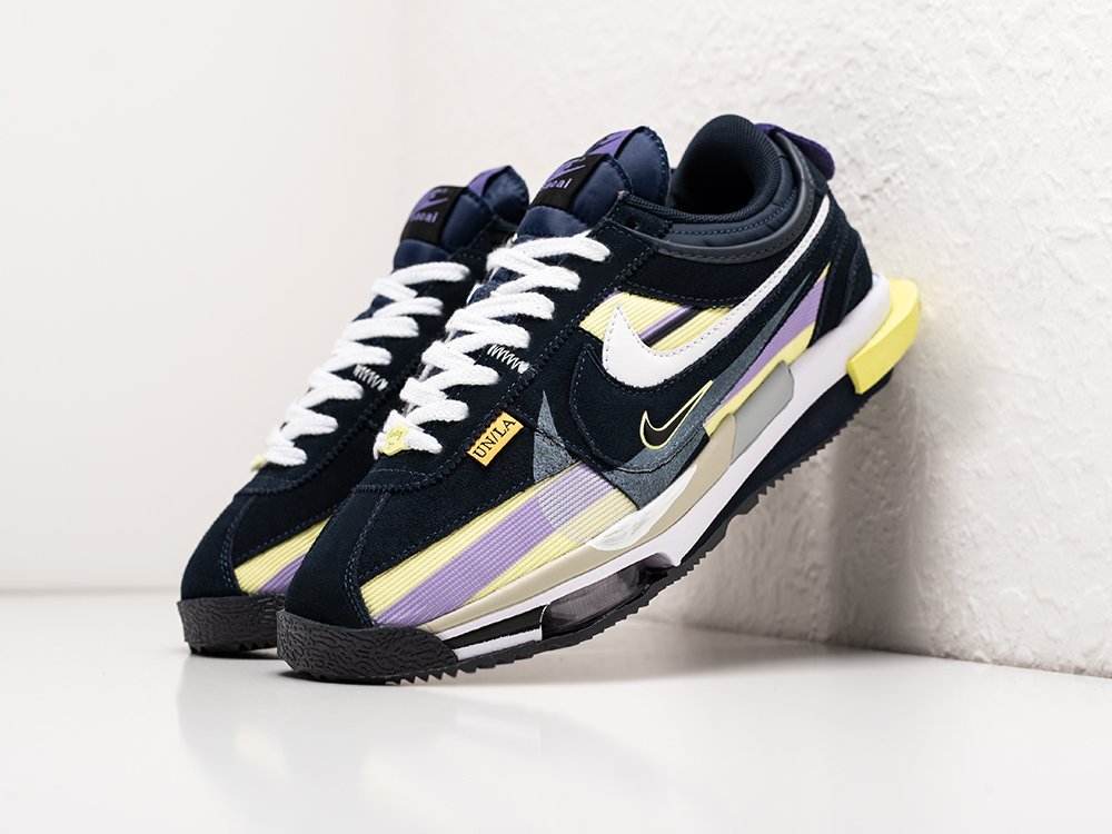 Nike x Union LA x Sacai x Cortez 4.0 синие замша мужские (AR30270) - фото 2 Nike x Union LA x Sacai x Cortez 4.0 синие замша мужские (AR30270) - фото 2