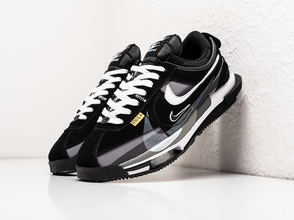 Nike x Union LA x Sacai x Cortez 4.0 черные замша мужские (AR30271) - фото 2 Nike x Union LA x Sacai x Cortez 4.0 черные замша мужские (AR30271) - фото 2
