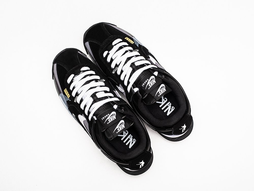 Nike x Union LA x Sacai x Cortez 4.0 черные замша мужские (AR30271) - фото 3 Nike x Union LA x Sacai x Cortez 4.0 черные замша мужские (AR30271) - фото 3