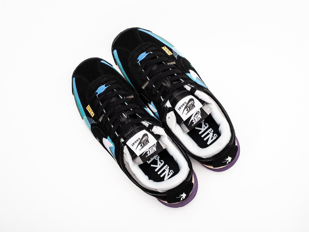 Nike x Union LA x Sacai x Cortez 4.0 черные замша мужские (AR30280) - фото 3 Nike x Union LA x Sacai x Cortez 4.0 черные замша мужские (AR30280) - фото 3