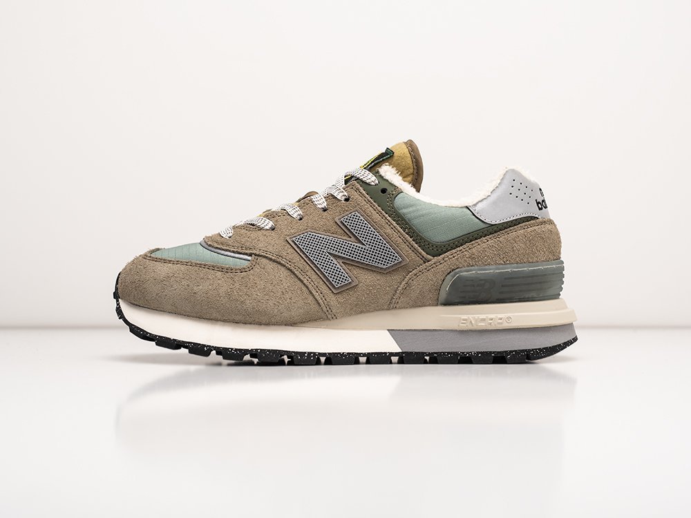 New Balance x Stone Island x 574 Legacy Steel Blue серые замша мужские (AR30283) - фото 1