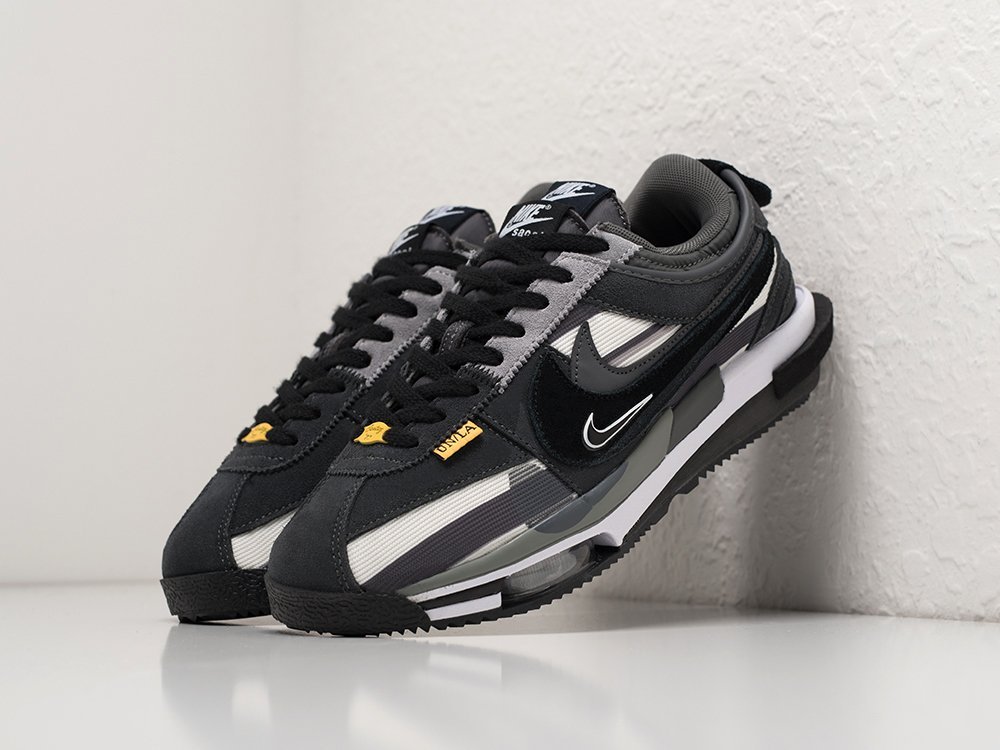 Nike x Union LA x Sacai x Cortez 4.0 серые замша мужские (AR30334) - фото 2 Nike x Union LA x Sacai x Cortez 4.0 серые замша мужские (AR30334) - фото 2