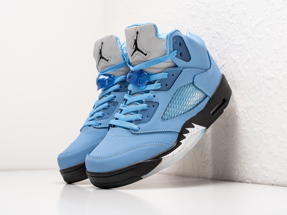 Nike Air Jordan 5 Air Jordan 5 Retro SE UNC University Blue голубые кожа мужские (AR30343) - фото 2