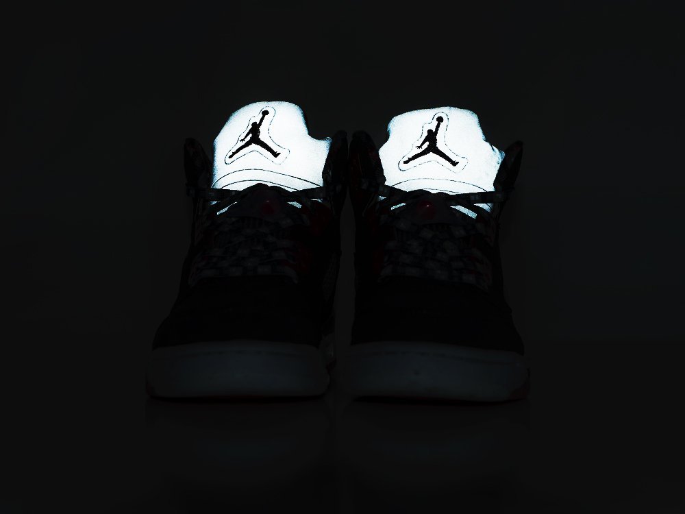 Nike Jordan 5 Retro Quai 54 Friends & Family 2021 черные замша мужские (AR30346) - фото 4