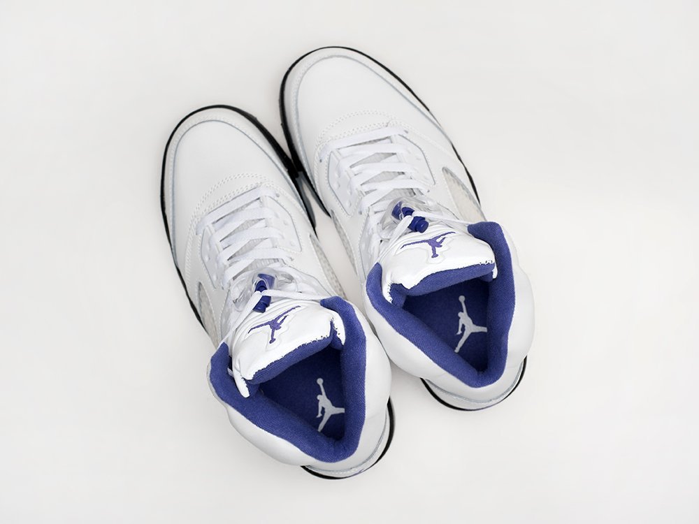 Nike Air Jordan 5 Retro Concord белые кожа мужские (AR30358) - фото 3 Nike Air Jordan 5 Retro Concord белые кожа мужские (AR30358) - фото 3