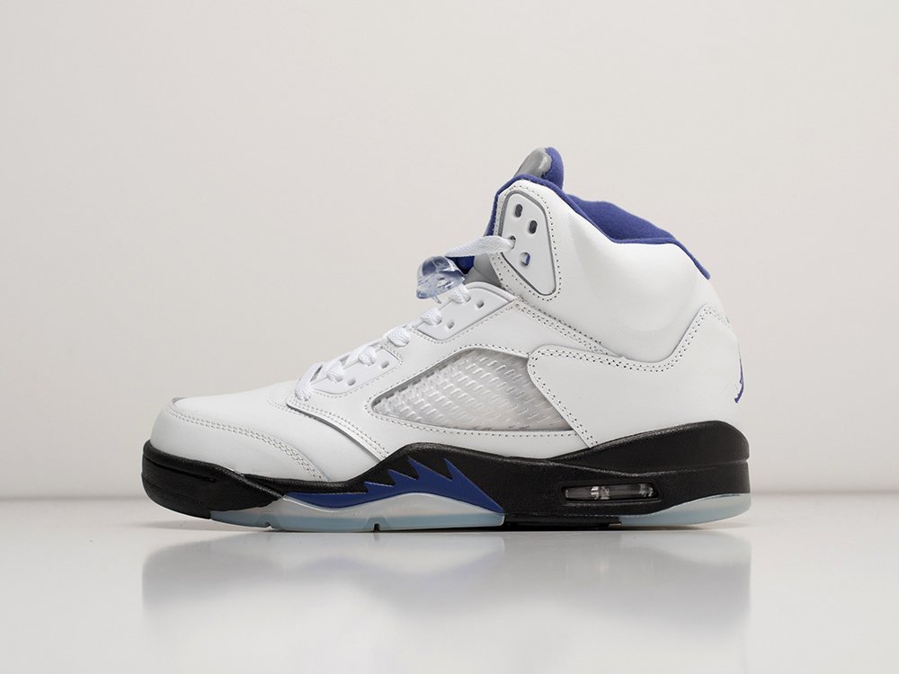 Nike Air Jordan 5 Retro Concord белые кожа мужские (AR30358) - фото 1 Nike Air Jordan 5 Retro Concord белые кожа мужские (AR30358) - фото 1