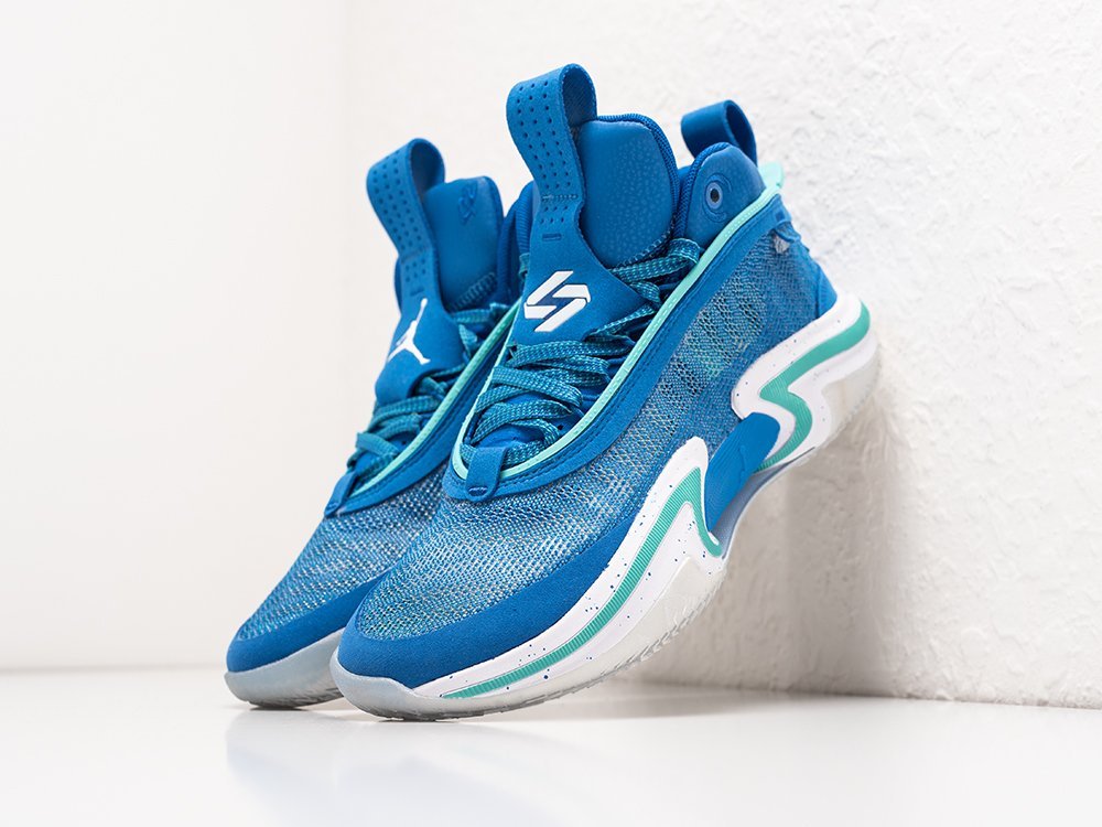 Nike Luka Doncic x Air Jordan 36 Slovenia синие текстиль мужские (AR30384) - фото 2 Nike Luka Doncic x Air Jordan 36 Slovenia синие текстиль мужские (AR30384) - фото 2