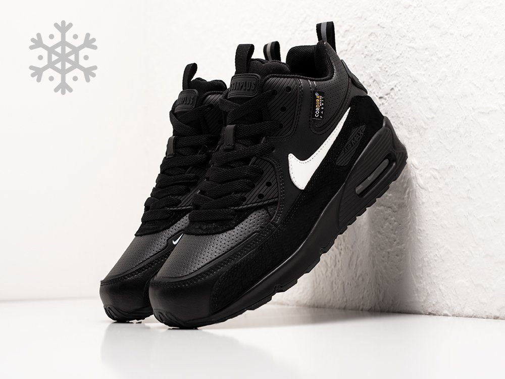 Nike Air Max 90 Sneakerboot WMNS черные кожа женские (AR30413) - фото 2