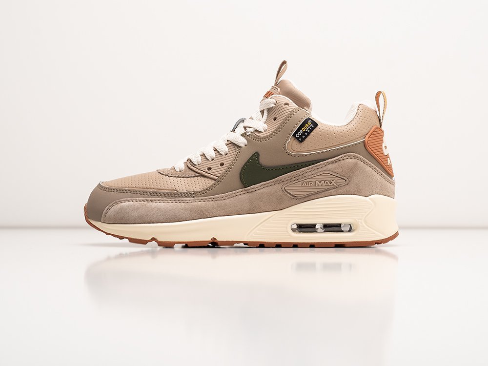 Nike Air Max 90 Sneakerboot WMNS бежевые кожа женские (AR30415) - фото 1