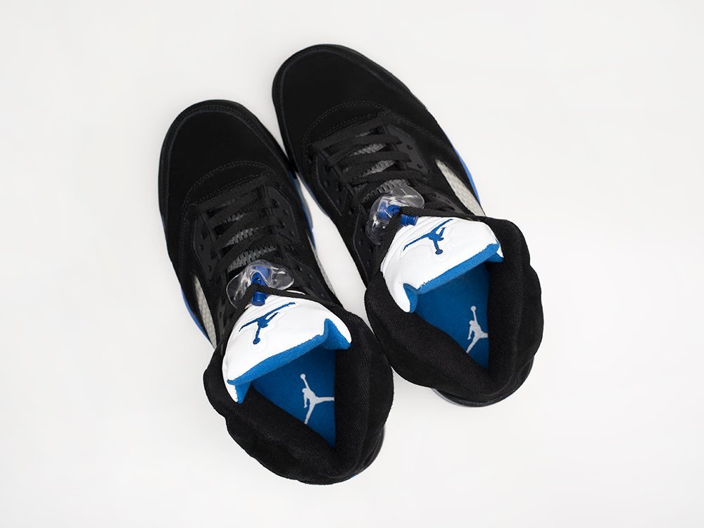 Nike Air Jordan 5 Retro Racer Blue черные замша мужские (AR30458) - фото 3