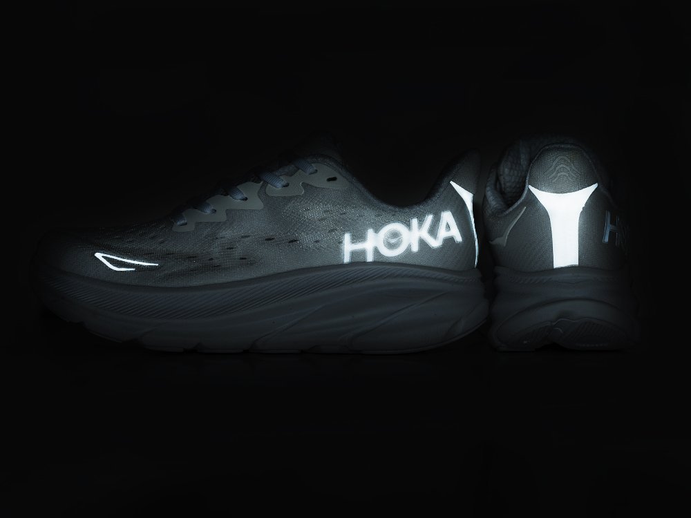 Hoka Clifton 9 белые текстиль мужские (AR30465) - фото 4