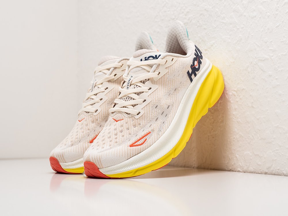 Hoka Clifton 9 WMNS бежевые текстиль женские (AR30467) - фото 2