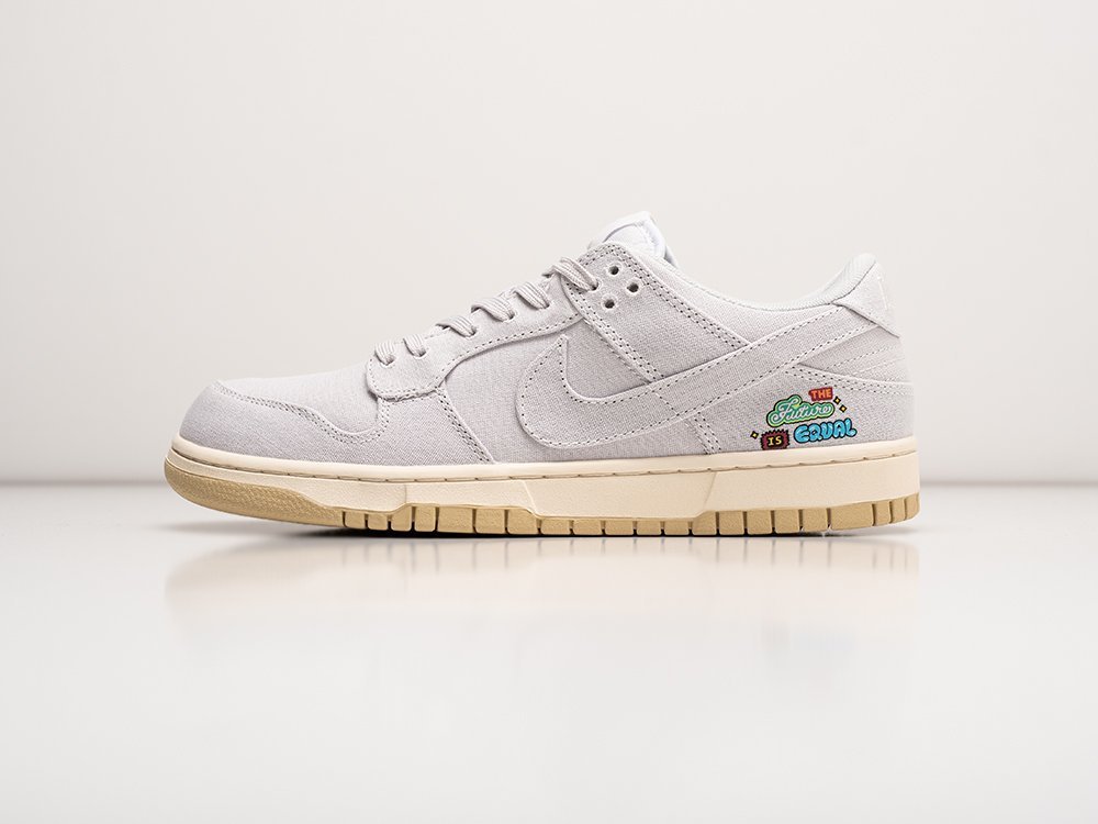 Nike SB Dunk Low The Future is Equal белые текстиль мужские (AR30485) - фото 1