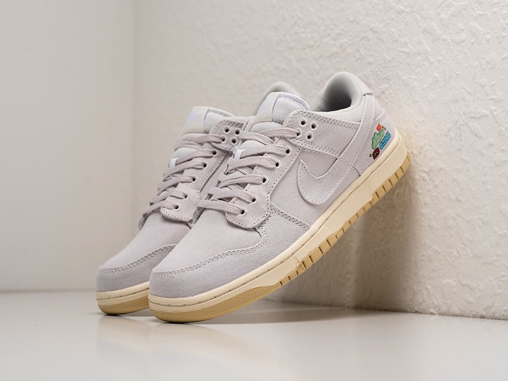 Nike SB Dunk Low The Future is Equal WMNS белые текстиль женские (AR30486) - фото 2