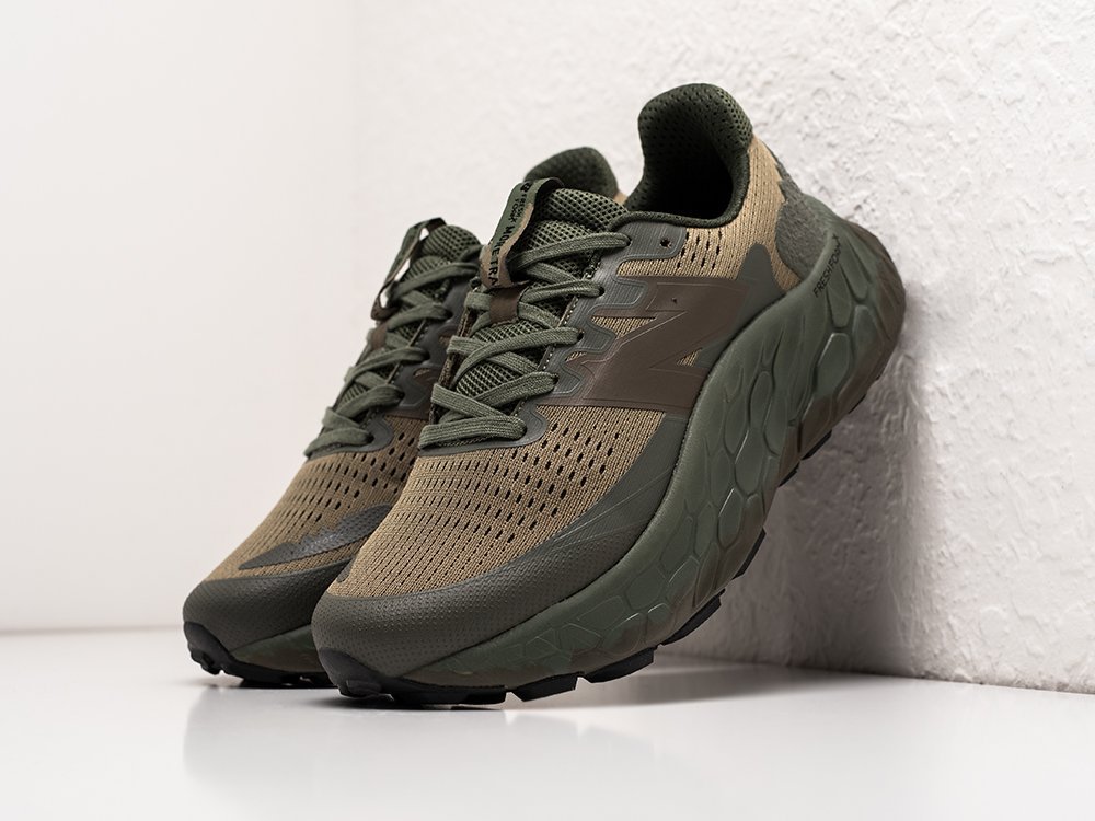 New Balance Fresh Foam X More Trail v3 зеленые текстиль мужские (AR30498) - фото 2