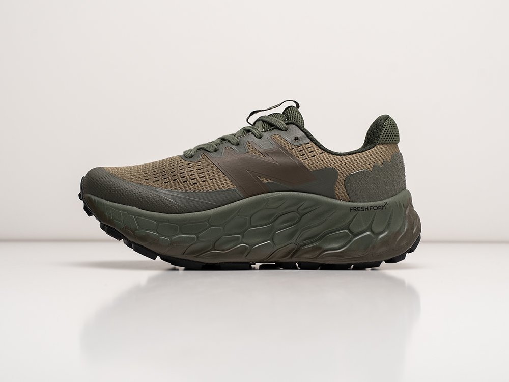 New Balance Fresh Foam X More Trail v3 зеленые текстиль мужские (AR30498) - фото 1