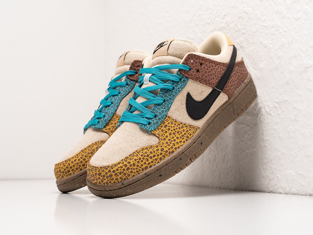 Nike SB Dunk Low Golden Moss коричневые текстиль мужские (AR30503) - фото 2